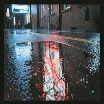 Neon in the Puddle