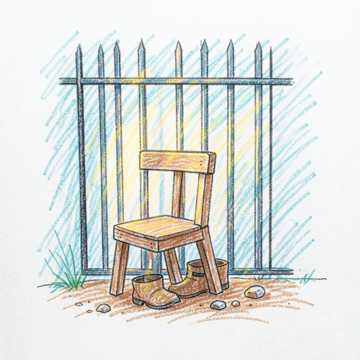 Chair Against The Gate