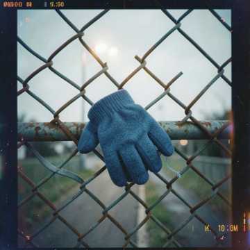 One Glove on the Chain-Link Fence