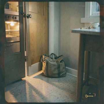 Sac au pied de la porte